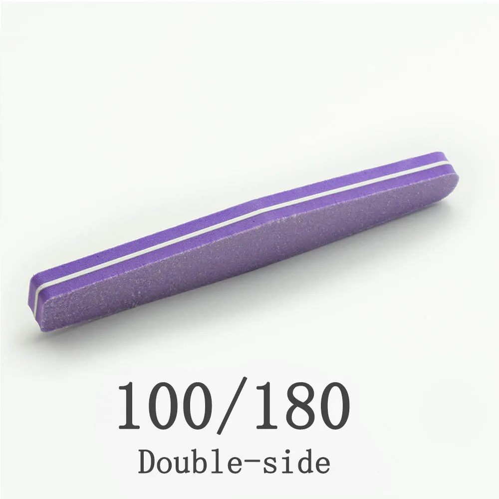 10 шт./лот, двусторонняя шлифовка, полировка, пилочки для ногтей, 100/180, новая мода, самая низкая цена, диагностический инструмент, разноцветные губки для маникюра