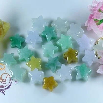 Натуральный лед нефрит товары резные изысканные маленькие звезды нефритовые