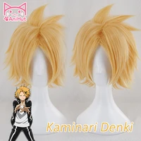 %e3%80%90anihut%e3%80%91 denki kaminari boku no hero academia anime cosplay wig my hero academiaacademy cosplay hair denki kaminari anime wigs