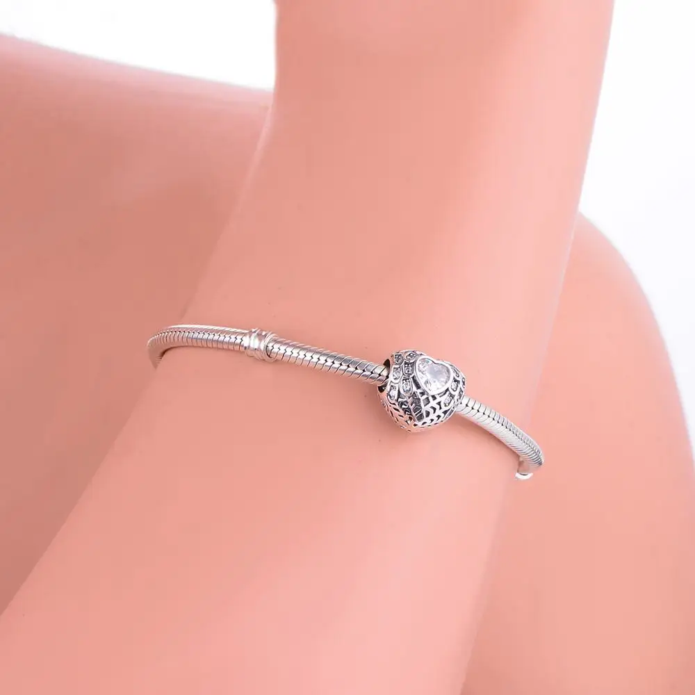 Подвеска для браслета из серебра 2019 пробы с фианитами|Бусины| |