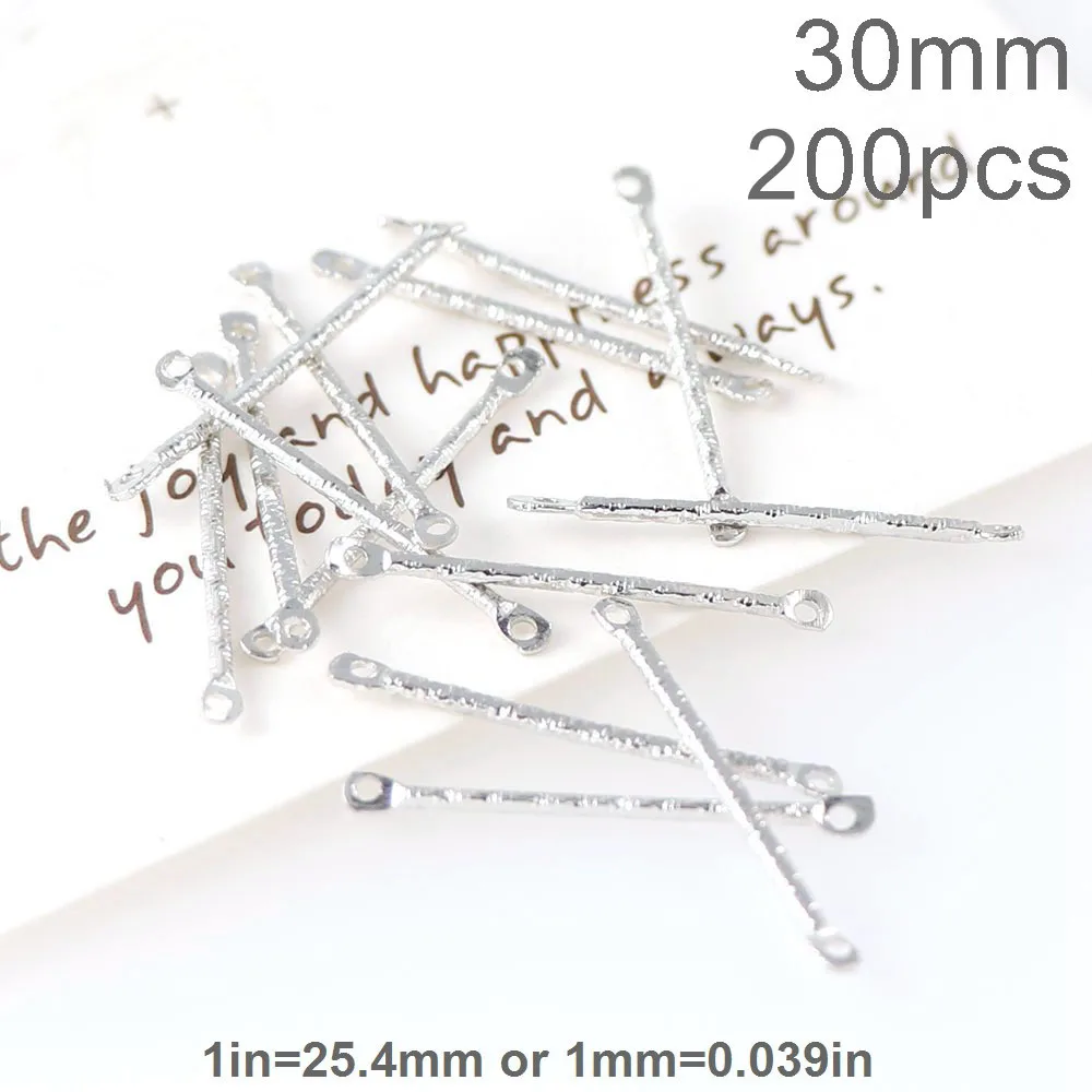White K Color 30mm 200 штук 20/25/30 мм двойной цилиндр шатун витой Медь шатуны для серьг в минималистском стиле DIY серьги-клипсы - Цвет: White K Color 30mm