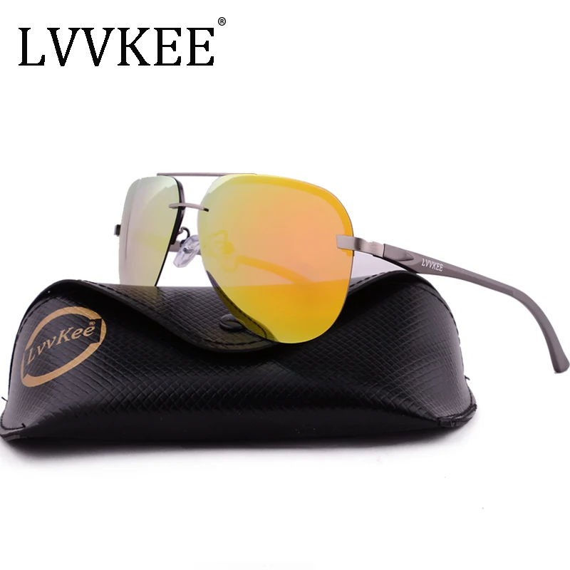 Очки солнцезащитные мужские и женские поляризационные без оправы с логотипом