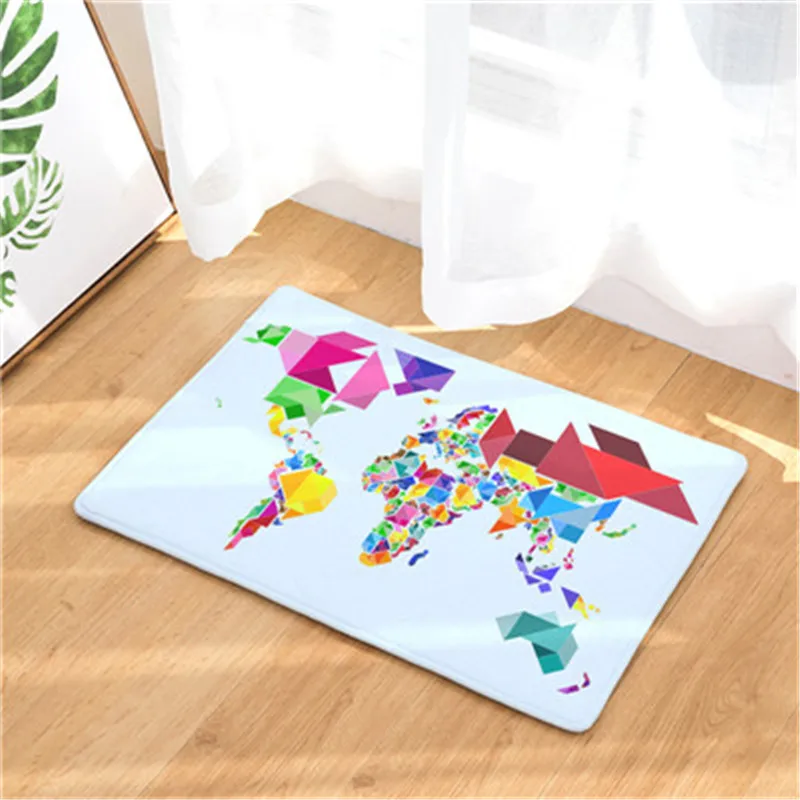 CAMMITEVER карта мира узор современный геометрический акварель Ретро Спальня Ванная