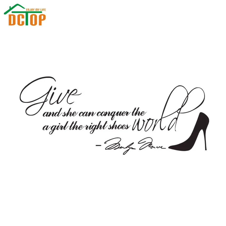 Мэрилин Монро наклейки на стену дать девушке правильную обувь декоративные