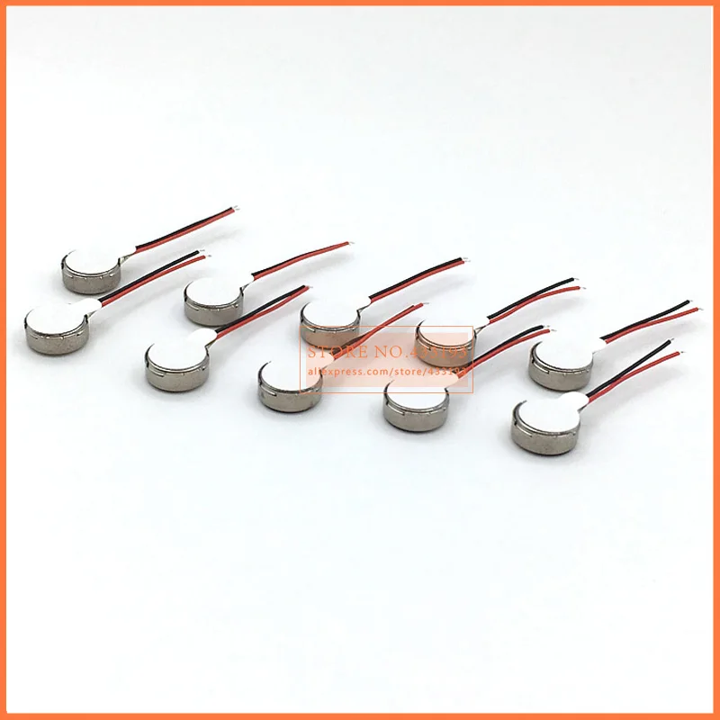 10x DC 3V 70mA 12000 RPM для телефона монета плоская Вибрация двигателя двигатель G08 Прямая
