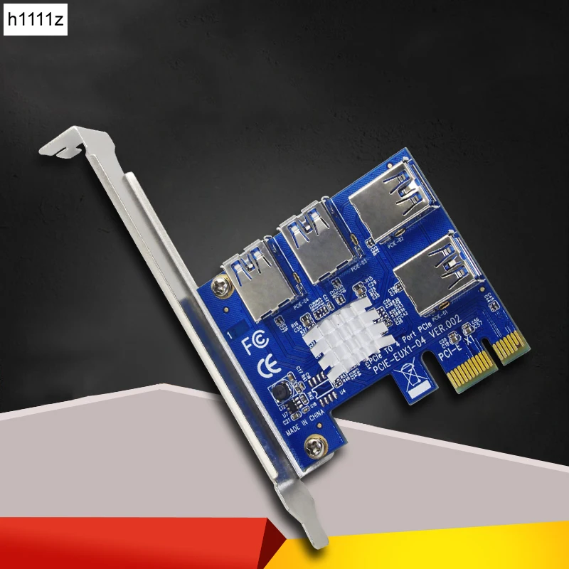 PCI Express Райзер карта 1 до 4 PCIe 16X USB 3 0 E адаптер Порт множитель преобразователь для