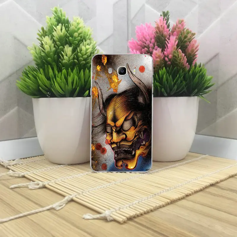 Для Samsung Galaxy A3 A5 A7 J2 J3 J4 J5 J6 J7 J8 2016 2017 2018 Coque Shell мягкий TPU чехол японский Oni Hannya маска