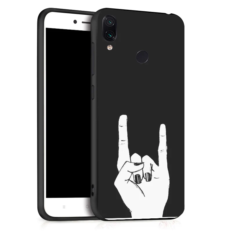 Case For Xiaomi Redmi Note 7 5 Pro 8 Cases Coque 3D DIY Painted Black Flower Cat Cover On For Xiaomi Mi 9 SE Xiomi 9T Bumper