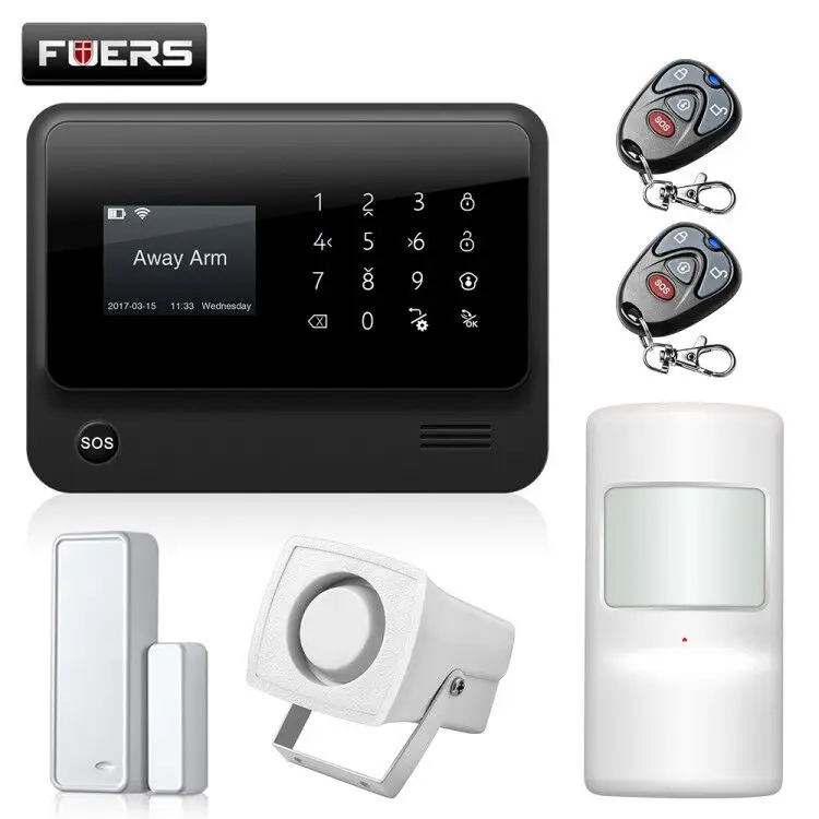 kit3 Fuers, новинка, G90B, 3g, 2,4G, WiFi, GSM, SMS, беспроводная домашняя система безопасности, IOS, Android, приложение, дистанционное управление, комплект сигнализации - Цвет: kit3