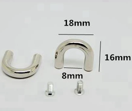 18 X 16MM U silver Подкова u-образное кольцо в форме сердца для бедра петли, сумка, шляпа, джинсы, обувь, кожаный чокер diy ремесло аксессуары в стиле харакзюку - Цвет: 18 X 16MM U silver