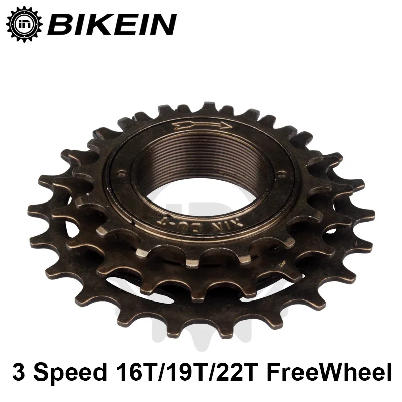 Велосипед BIKEIN с одной скоростью 12T/14T/16T Freewheel 3 скорости 16T/19T/22T маховик звездочка