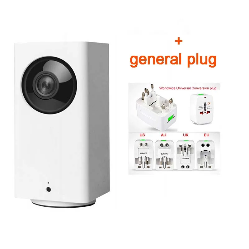 Add Universal plug Оригинальная Xiaomi Mijia Dafang умная IP камера 110 градусов 1080p FHD интеллектуальная безопасность Wi-Fi IP камера ночного видения для Mi Home App - Цветной: Add Universal plug