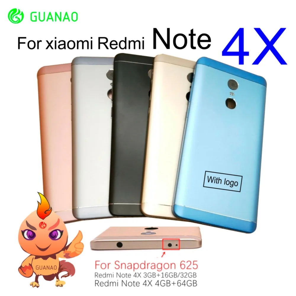Задняя крышка батарейного отсека для Xiaomi Redmi Note 4X Note4X 32 ГБ запасные части задняя