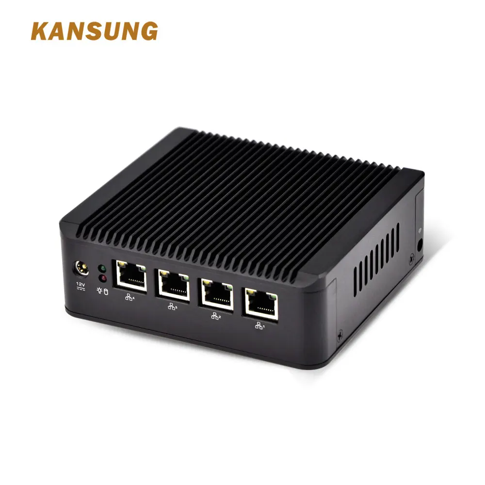 KANSUNG Intel Celeron J1900 Мини ПК четырехъядерный 4 гигабитный Lan маршрутизатор брандмауэр X86 Windows 10 безвентиляторный мини настольный ПК компьютер