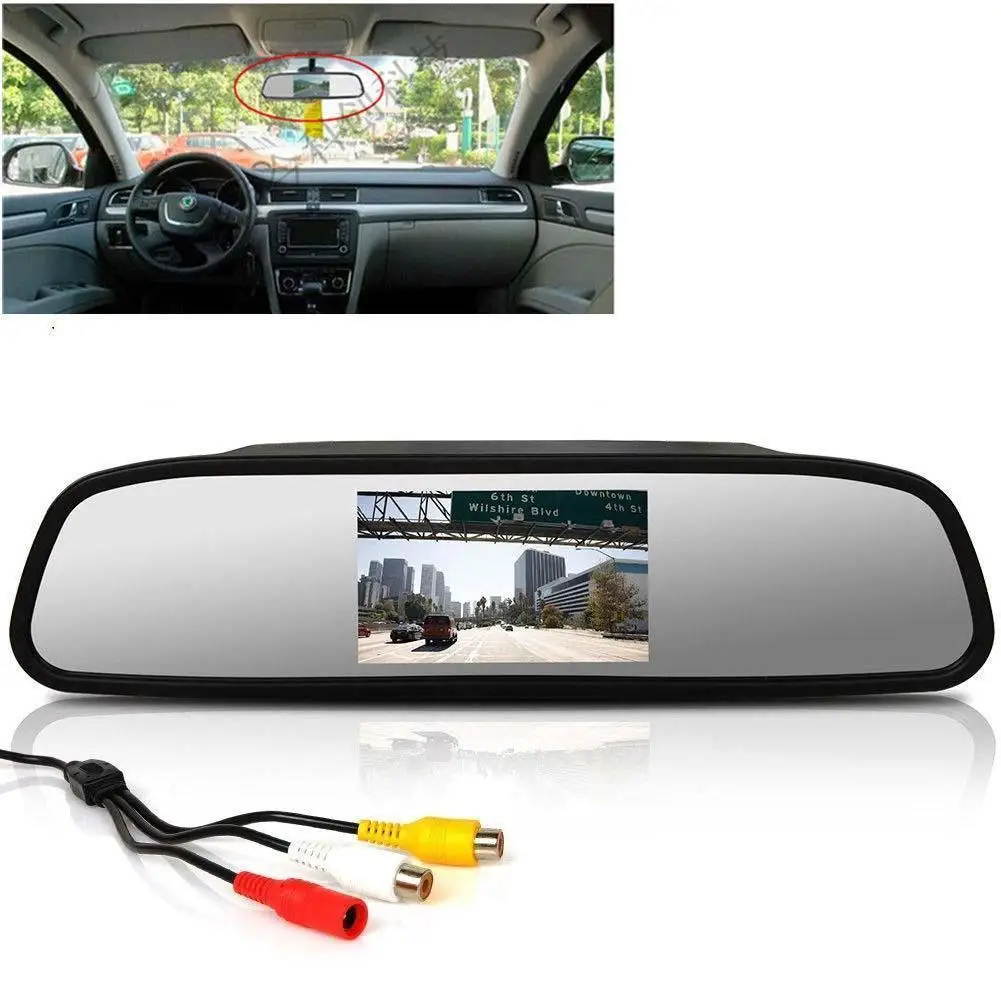 4 3 &quotTFT lcd цветной монитор NTSC/PAL Автомобильное зеркало заднего вида для резервной