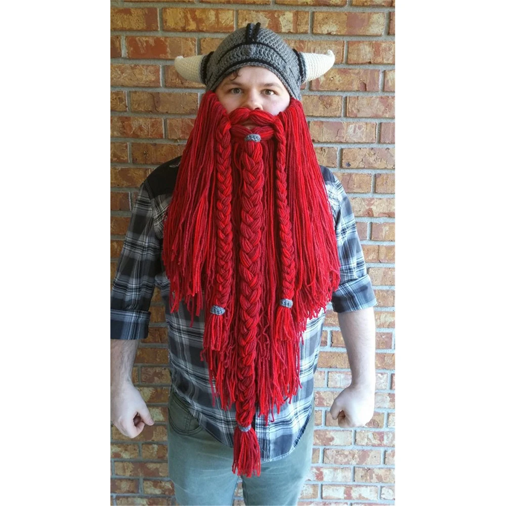 Вечерние аксессуары для косплея модные Мужская Вязаная Шапка бини варвара