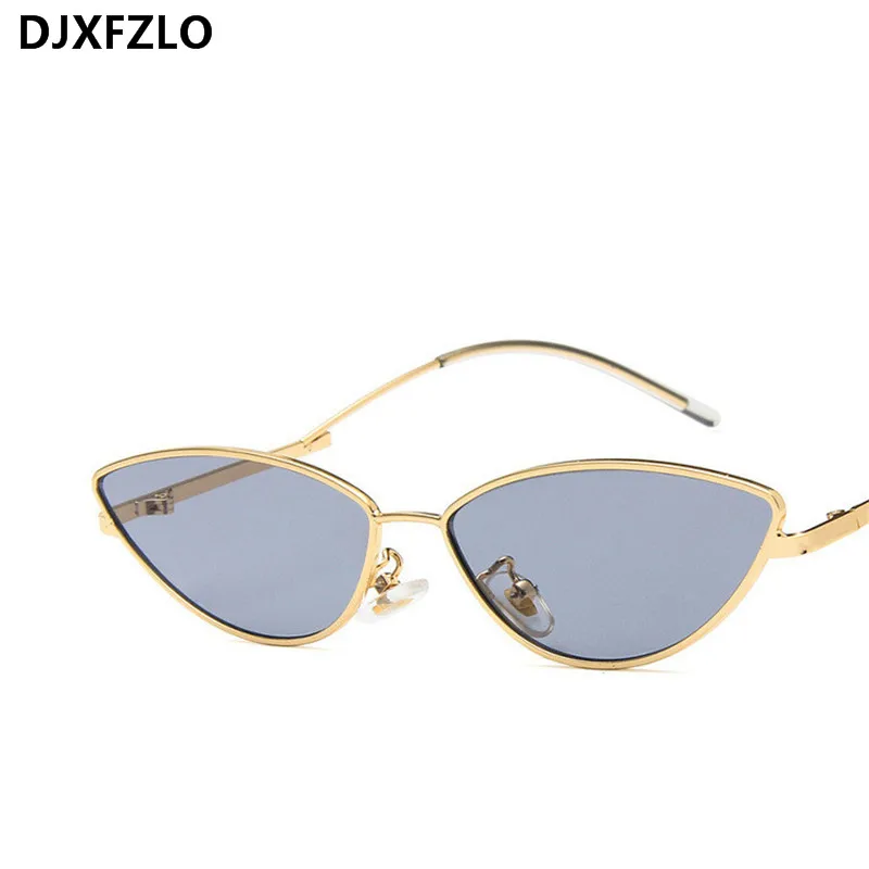 

Small Cat eye Sunglasses Sexy Women Brand Vintage Cat Eye Frame Tint Mirror Lens metal Sun Glasses Shades Oculos de sol