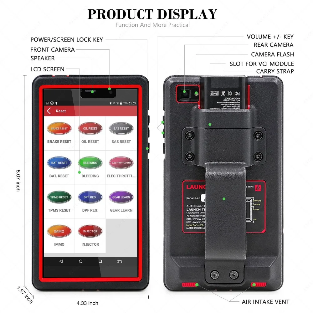 Launch X431 Pro мини поддержка Wifi/Bluetooth полные системы 2 года бесплатное обновление онлайн OBD2 диагностический инструмент X-431 автоматический сканер