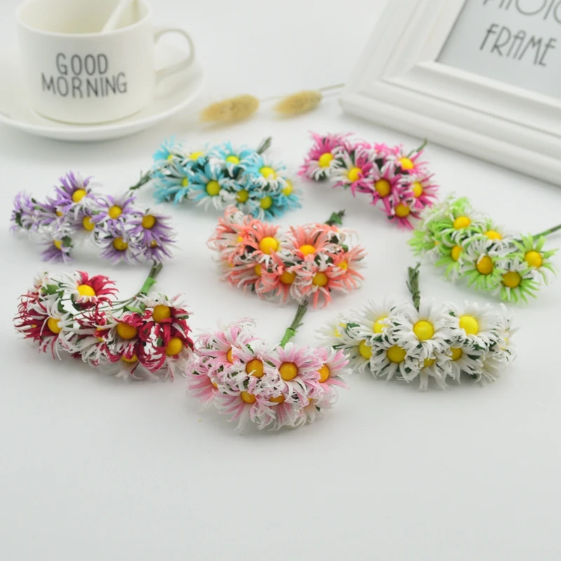 6 шт. Декоративная гирлянда 3 см|daisy silk|artificial gerbera daisiesartificial |