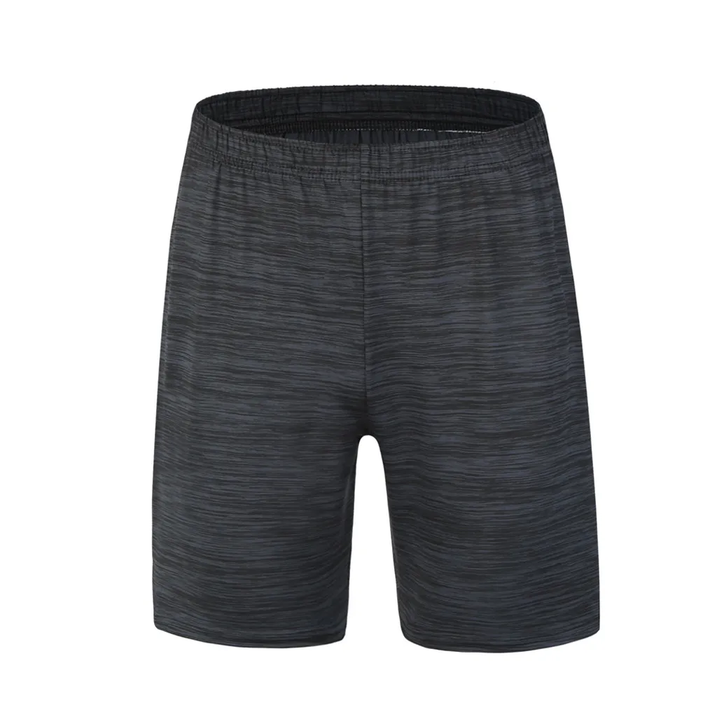 Мужские эластичные быстросохнущие спортивные шорты черные повседневные для