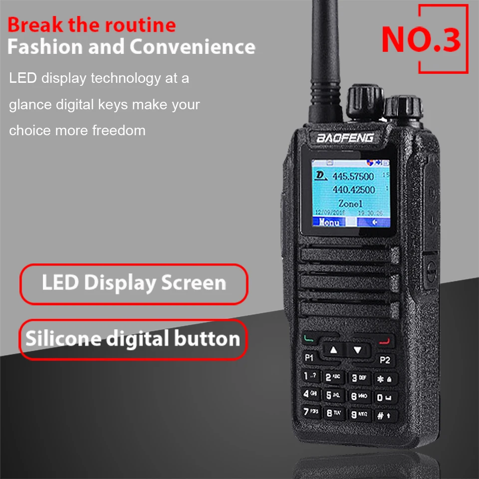 Baofeng цифровой DM-1701 двухканальные рации Tier 2 Dual Time slot двухдиапазонный двухсторонний радиоприемник DMR Ham любительская радиостанция КВ трансивер