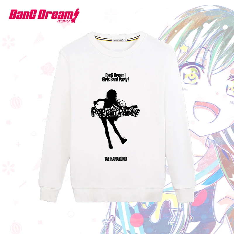 Горячая ТВ Aanimation Bang Dream! Poppin'Party Roselia юбка с длинными рукавами рубашки летние o-образная юбка повседневные футболки, топы