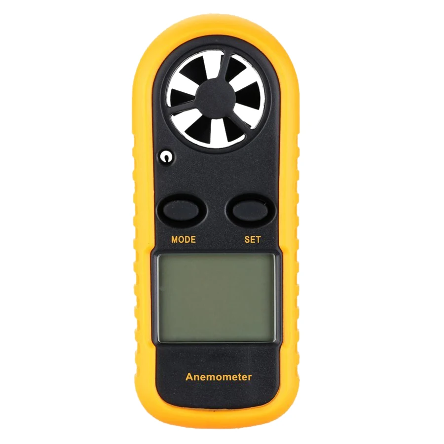 Yellow Цифровой GM816 ЖК-цифровой Ручной датчик скорости ветра измеритель измерения анемометр термометр Анемометр Температура Скорость ветра тесте - Цвет: Yellow