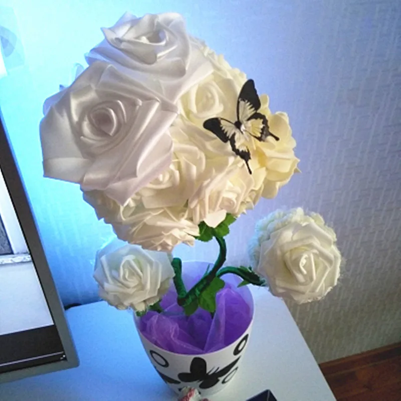 Свадебные украшения розы из пенополиэтилена цветы для невесты и девичника