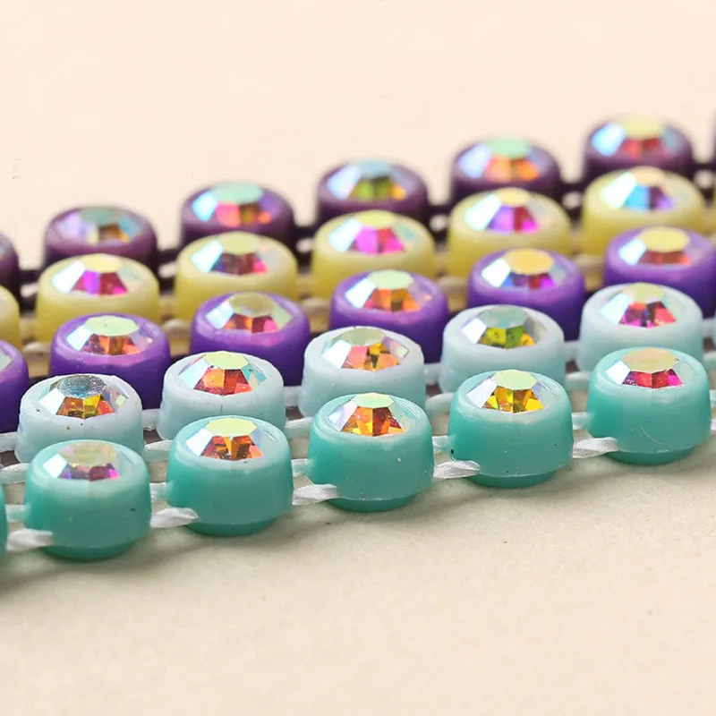 Taidian SS6 горный хрусталь окантовка для Powwow Beadwork 300 ярдов/партия каждый цвет 10 ярдов