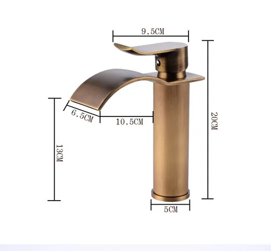 Free shipping Biggers luxury antique bronze finish water fall basin faucet brass bathroom cold hot mixer taps | Строительство и