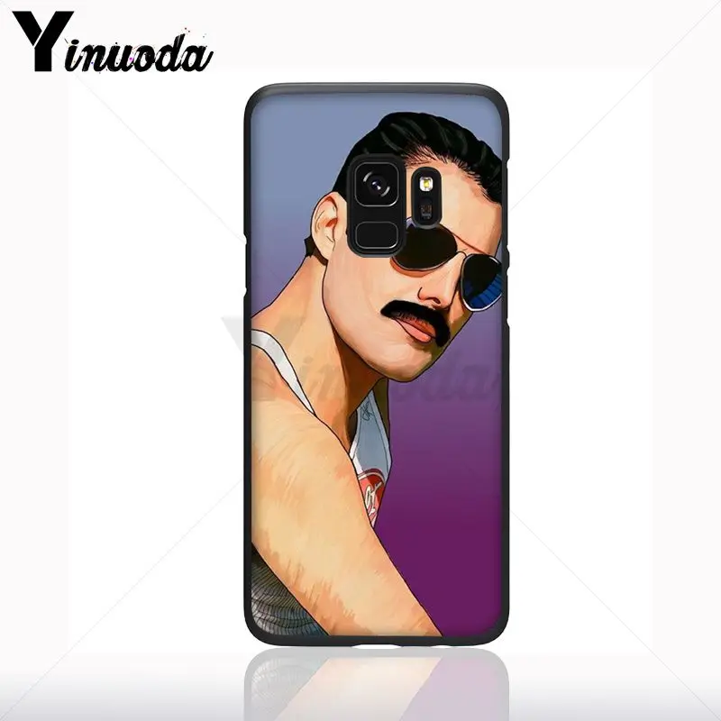 Yinuoda Фредди Меркурий черный ТПУ Мягкий силиконовый чехол для телефона Samsung Galaxy s9 s8