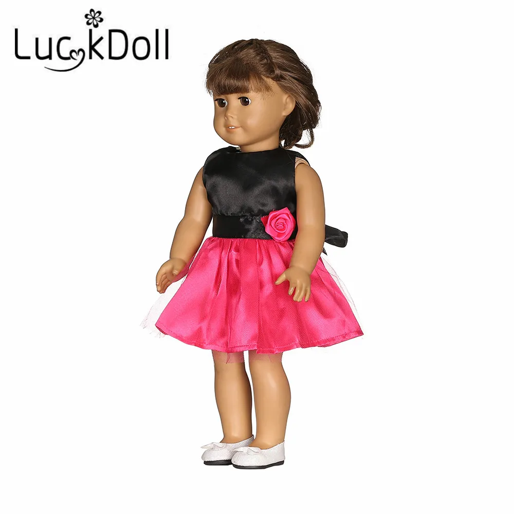LUCKDOLL Высокое качество платье подходит 18 дюймов Американский 43 см Детские аксессуары для кукол, игрушки для девочек, поколение, подарок на день рождения