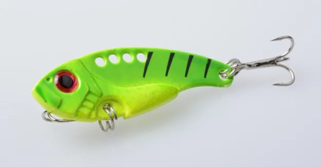 20pcs new Fishing Lure Blade Metal VIB Hard Bait Bass Walleye Crappie 11G 5.5CM Tackle With 8# Hools | Спорт и развлечения