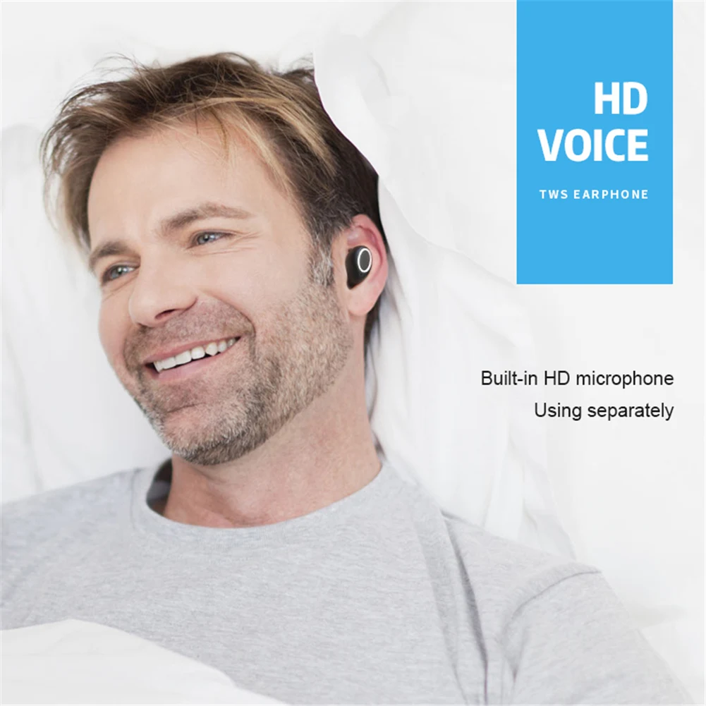 TWS 5,0 беспроводные Bluetooth наушники Smart Touch True беспроводные стерео наушники спортивные наушники с зарядным отсеком водонепроницаемые