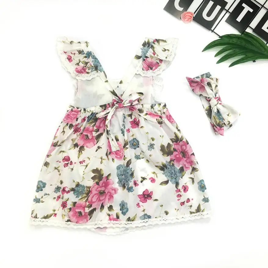 2 предмета Платье принцессы без рукавов с открытой спиной и цветочным принтом на