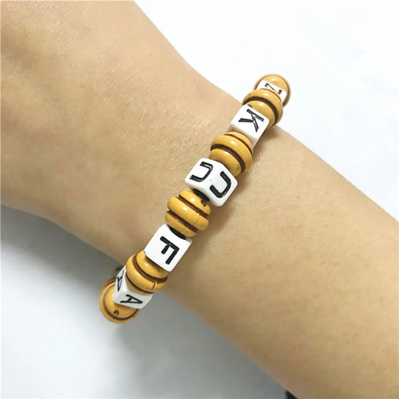 2021 модный гарнитур ювелирных украшений из природного браслет деревянных бусин