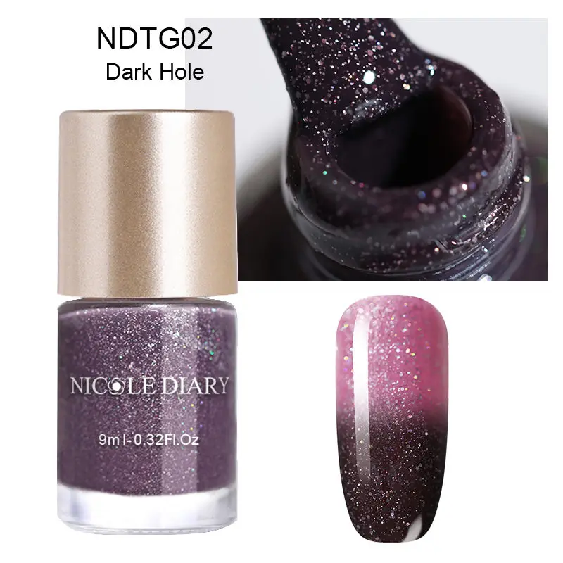 NDTG02 NICOLE DIARY 9 мл Лак для ногтей цветной зеркальный голографический лак для ногтей Декоративный маникюр лак для ногтей - Цвет: NDTG02