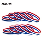 Французский флаг, силиконовые женские и мужские браслеты, спортивные браслеты, ювелирные изделия, 1 шт.