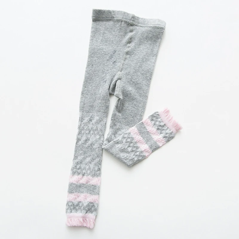 grey pink Muslinlife/От 1 до 5 лет, Летние Стильные Детские колготки конфетных цветов, детские колготки для маленьких девочек, детские чулки для девочек - Цвет: grey pink