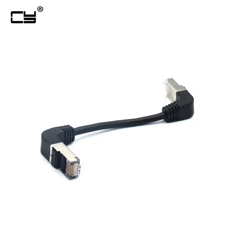 Высота каблука 10 см локтя Вниз &amp вниз под углом 90D cat5e 8P8C FTP STP UTP Cat 5e Ethernet сетевой