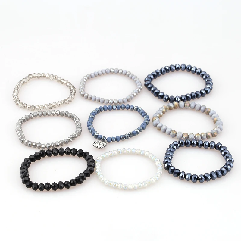 

Sehuoran Mili-Layer Crystal Beads Bracelets & Bangles For Woman