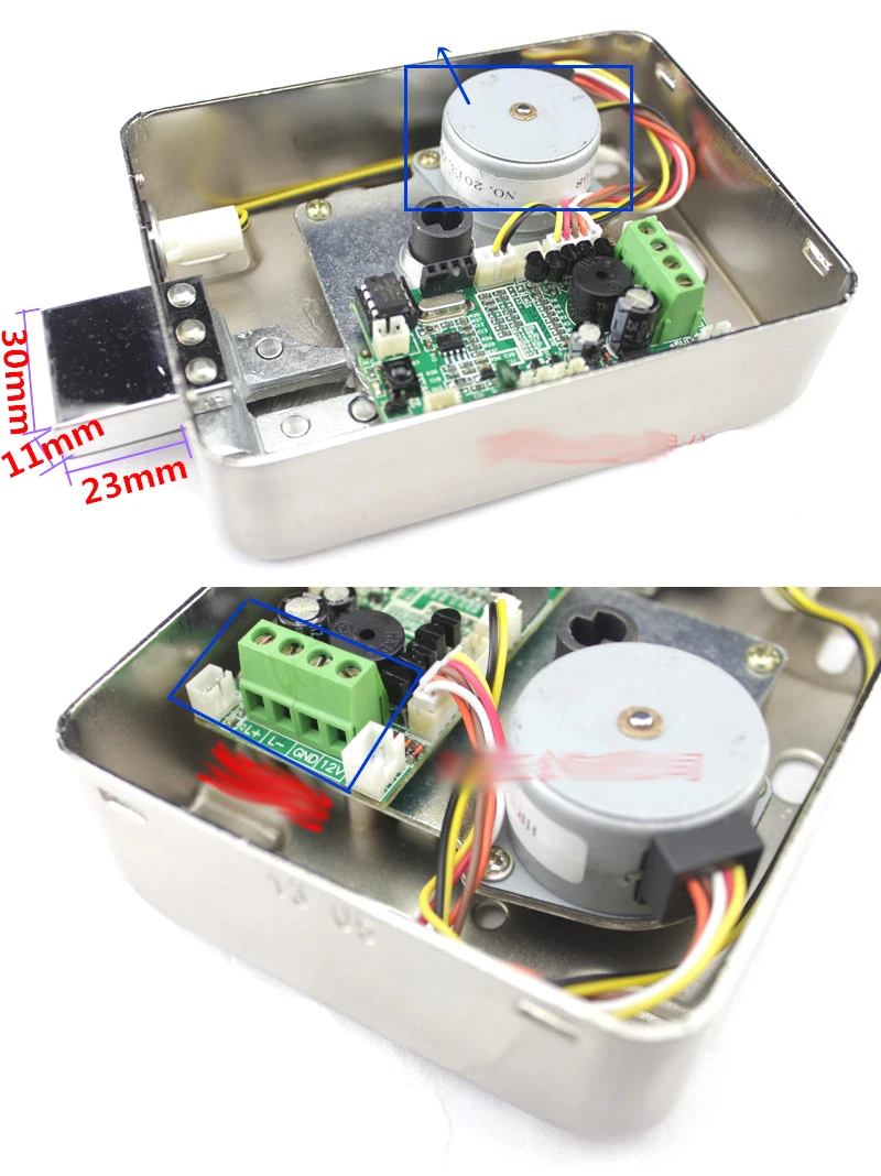 Анти-разбивание металла DC12V 125 кГц RFID ID карты Электрический замок дверной замок мотор замок может работать с интерком для домашнего контроля доступа