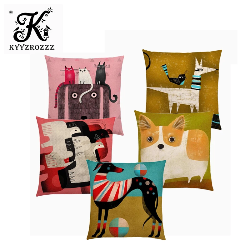 Абстрактные Фэнтези животные живопись Альпака Лев Тукан лиса птица кошка собака