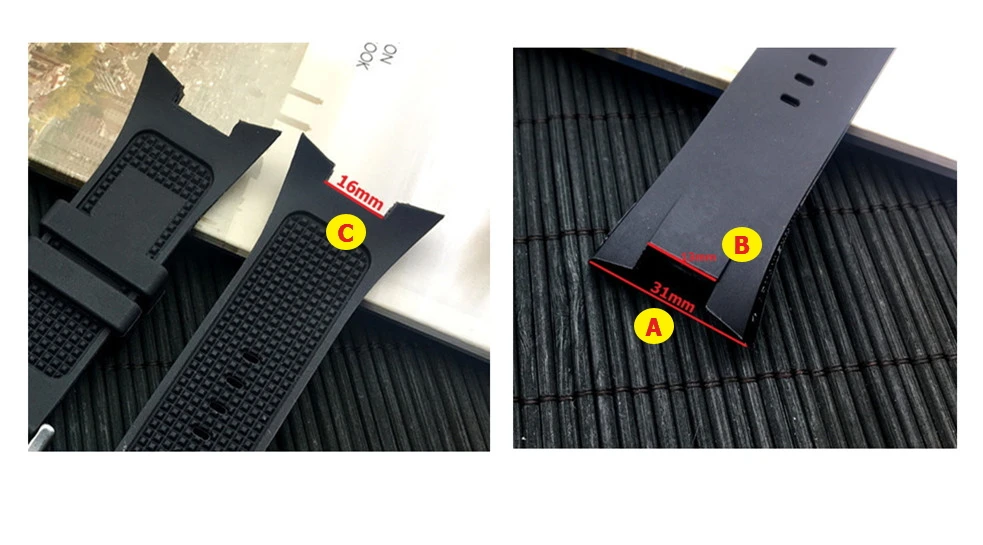 Высококачественный силиконовый ремешок для часов с натуральным каучуком из