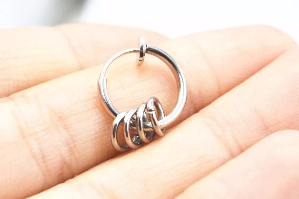 Модные ювелирные изделия клипсы для носа губ ушей не пирсинговые кольца серьги в