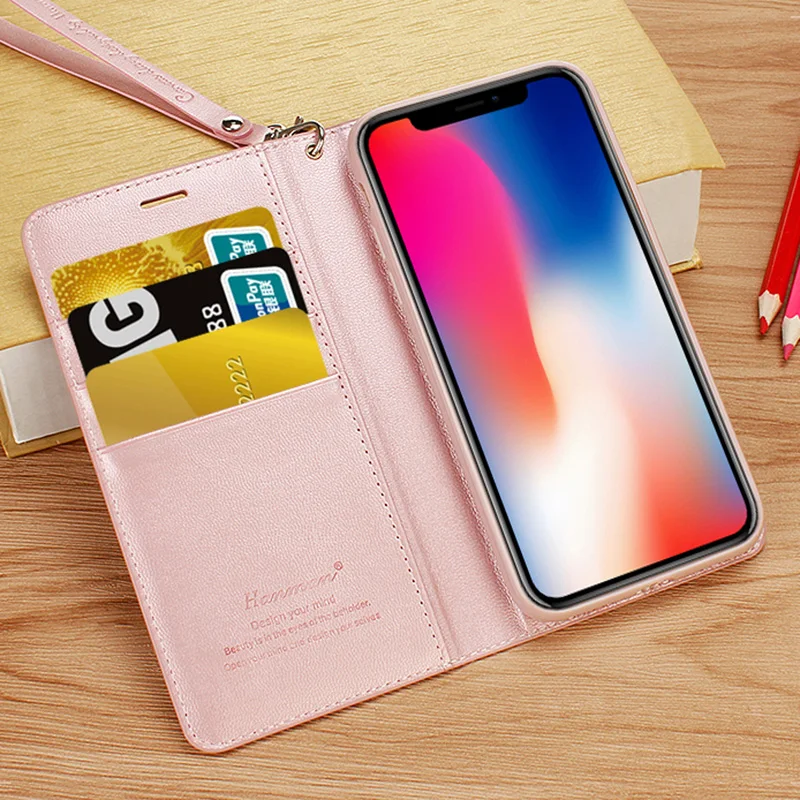 Оригинальный кошелек Hanman дневник роскошный Флип кожаный чехол для iPhone11 Pro 7 8 Plus