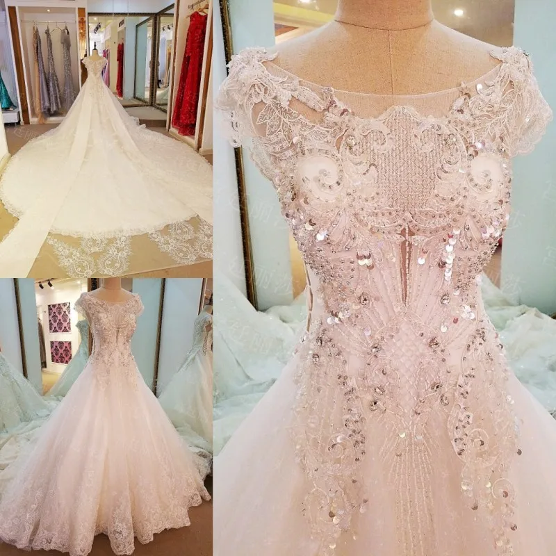 Свадебное платье невесты с цветком роскошное свадебное вышивкой и жемчугом Vestido