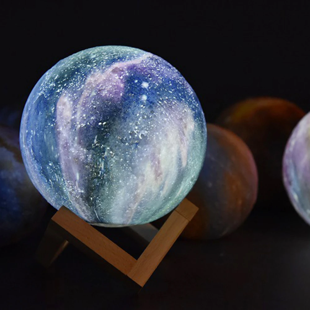 16 цветов 3D лунный свет Красочные изменения сенсорный светодиодный ночник