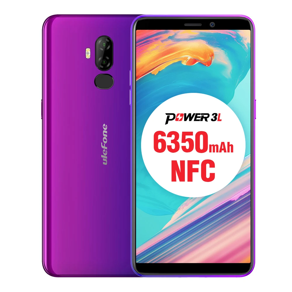 Ulefone Power 3L 6 0 &quotHD + Android 8 1 мобильный телефон MTK6739 четырехъядерный 2 ГБ 16 Гб NFC 13 МП 5 Мп