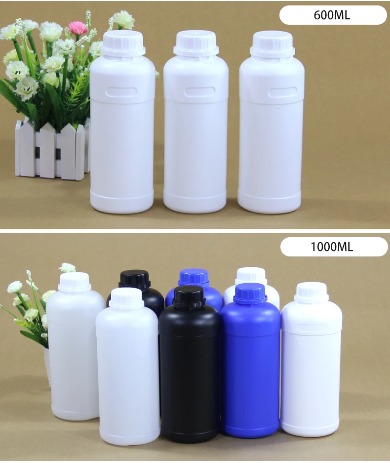 1000 мл HDPE пластиковая бутылка с завинчивающейся крышкой пустой контейнер для жидкости, шампуня, лосьона путешествия многоразовые бутылки горячая распродажа